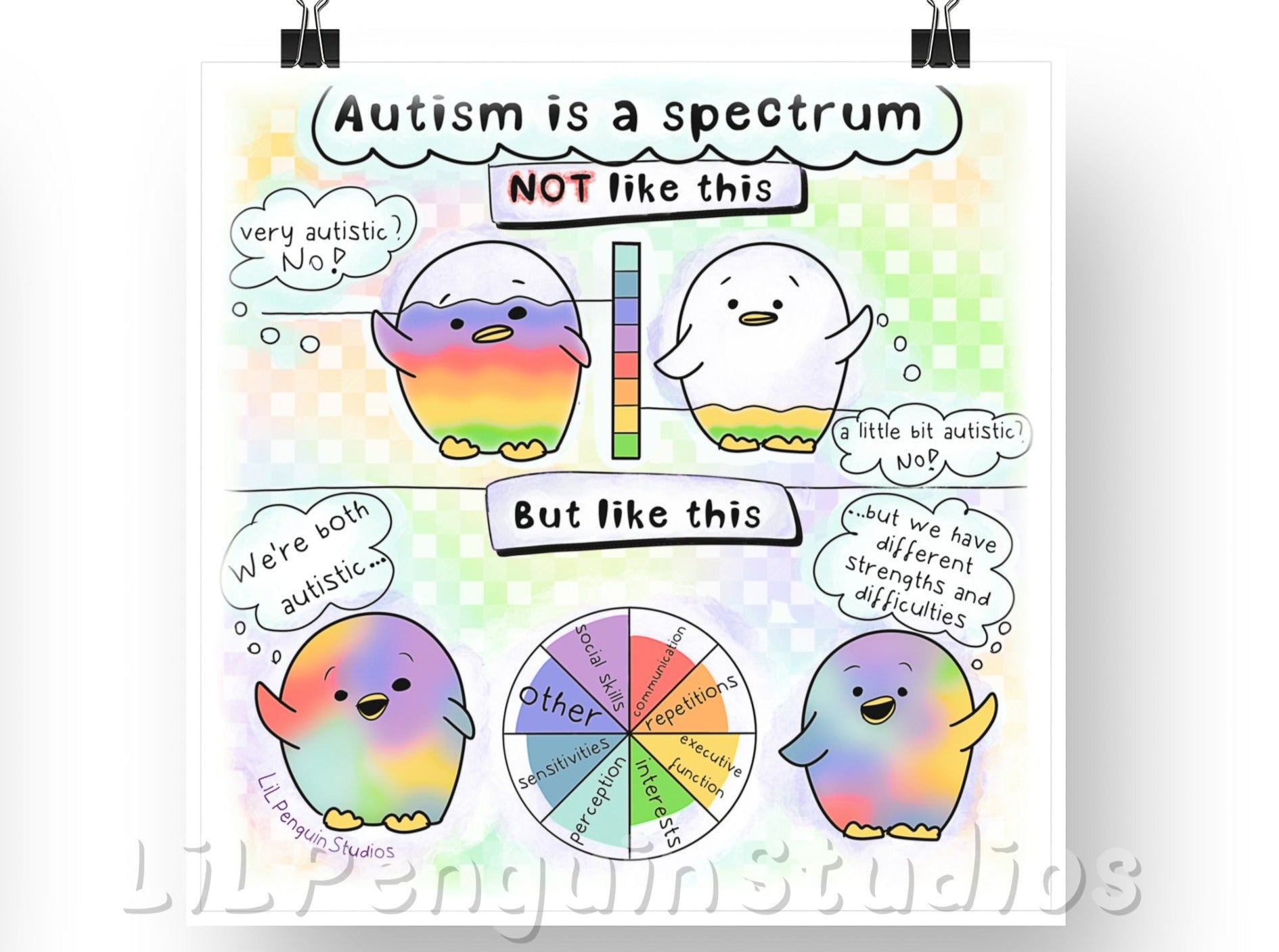 'Autism Is a Spectrum' Poster with Licence | LiL Penguin Studios