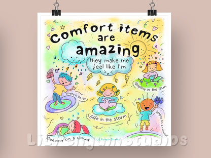 'Comfort Items Are Amazing' DIGITAL Printable Poster- Personal Use