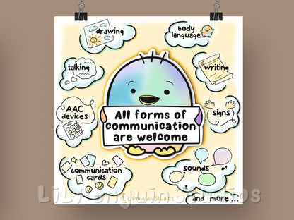 'Communication and inclusion' DIGITAL Printable Poster- Personal Use