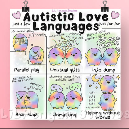 Autistic Love Languages Digital Download - Private Practice Use