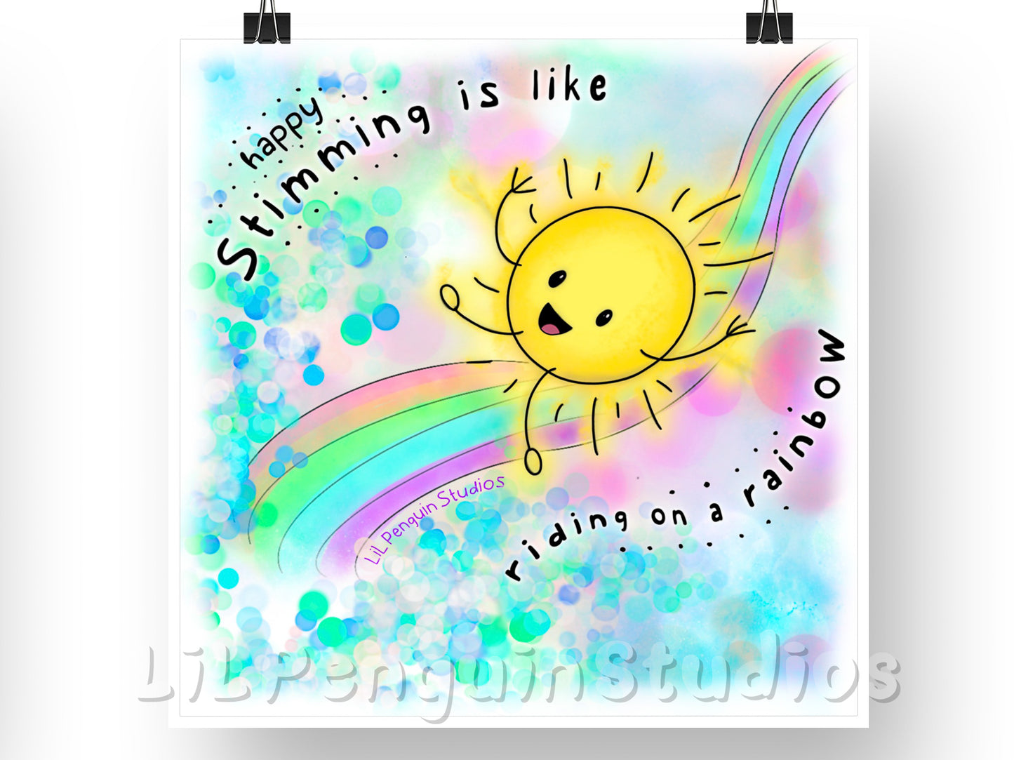 'Happy Stimming' DIGITAL Printable Poster- Personal Use
