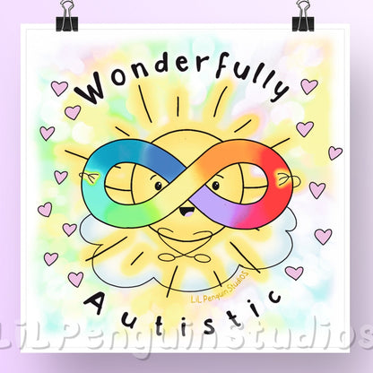 'Wonderfully Autistic' DIGITAL Printable Poster- Personal Use