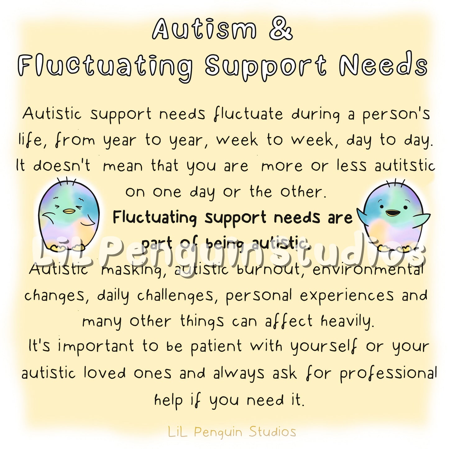 Autism and Fluctuating Support Needs Bundle with a Worksheet - Personal Use