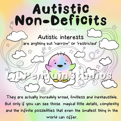 'Autistic Non-Deficits' Printable Bundle - For Institutions, Journals, etc.