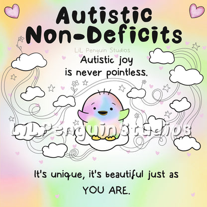 'Autistic Non-Deficits' Printable Bundle - Private Practice Use