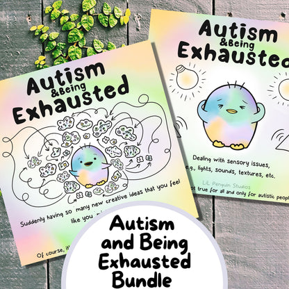 'Autism and Being Exhausted' Printable Bundle - Private Practice Use