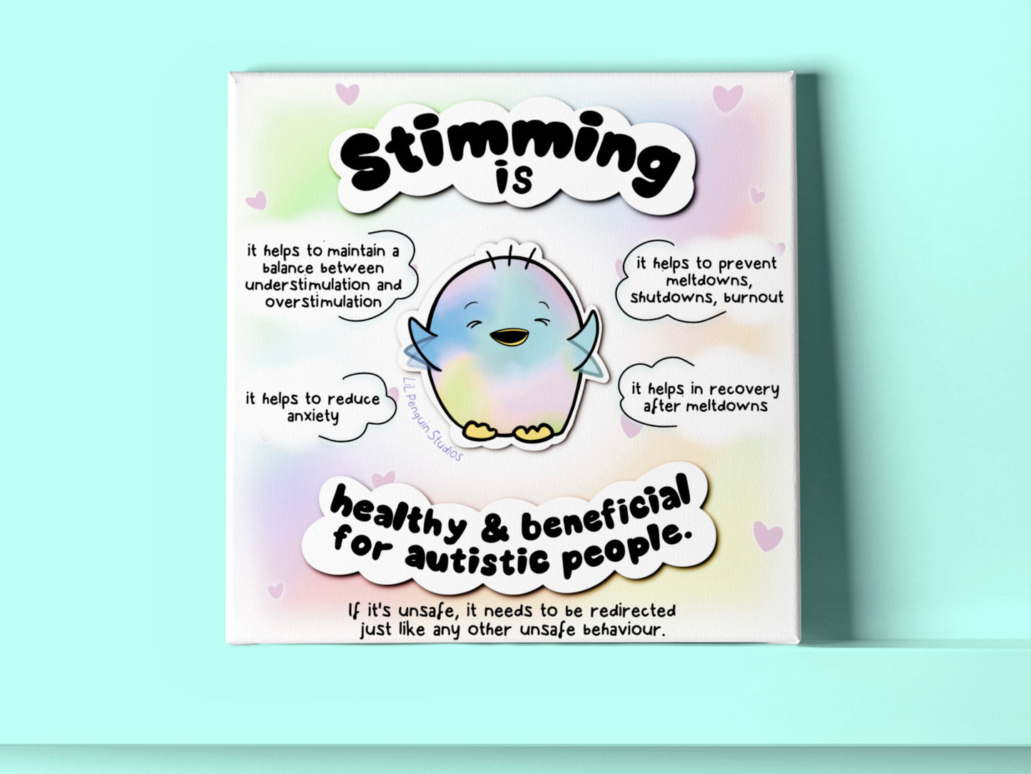 Autistic Stimming Poster (Printable) - "Stimming is Healthy and Beneficial for Autistic People"