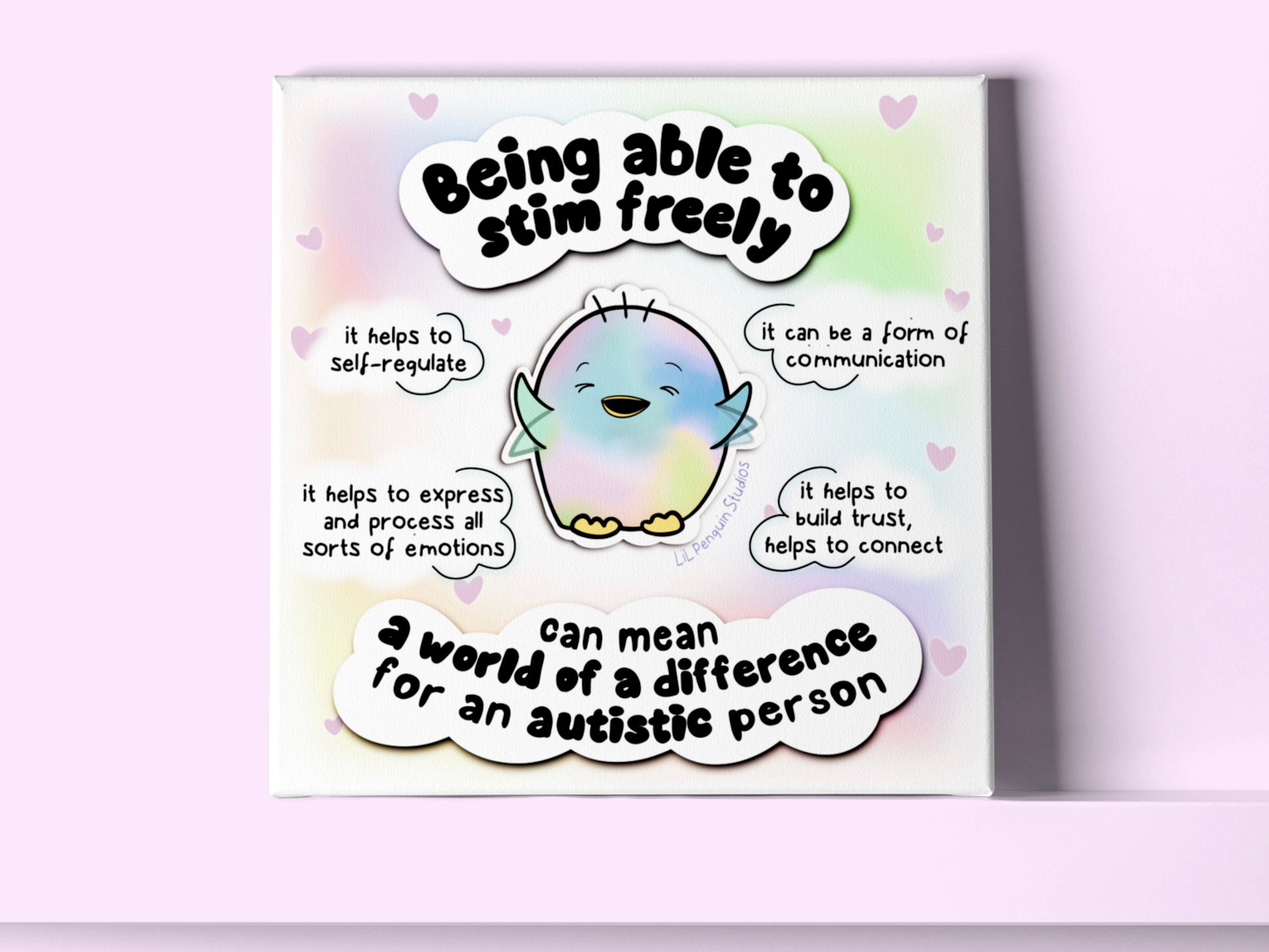 Autistic Stimming Art Print (Digital) - 'Being able to stim freely can mean a world of a difference for an autistic person' 