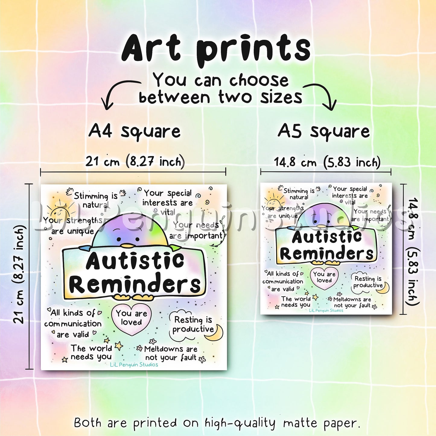 Autistic Reminders Art Print