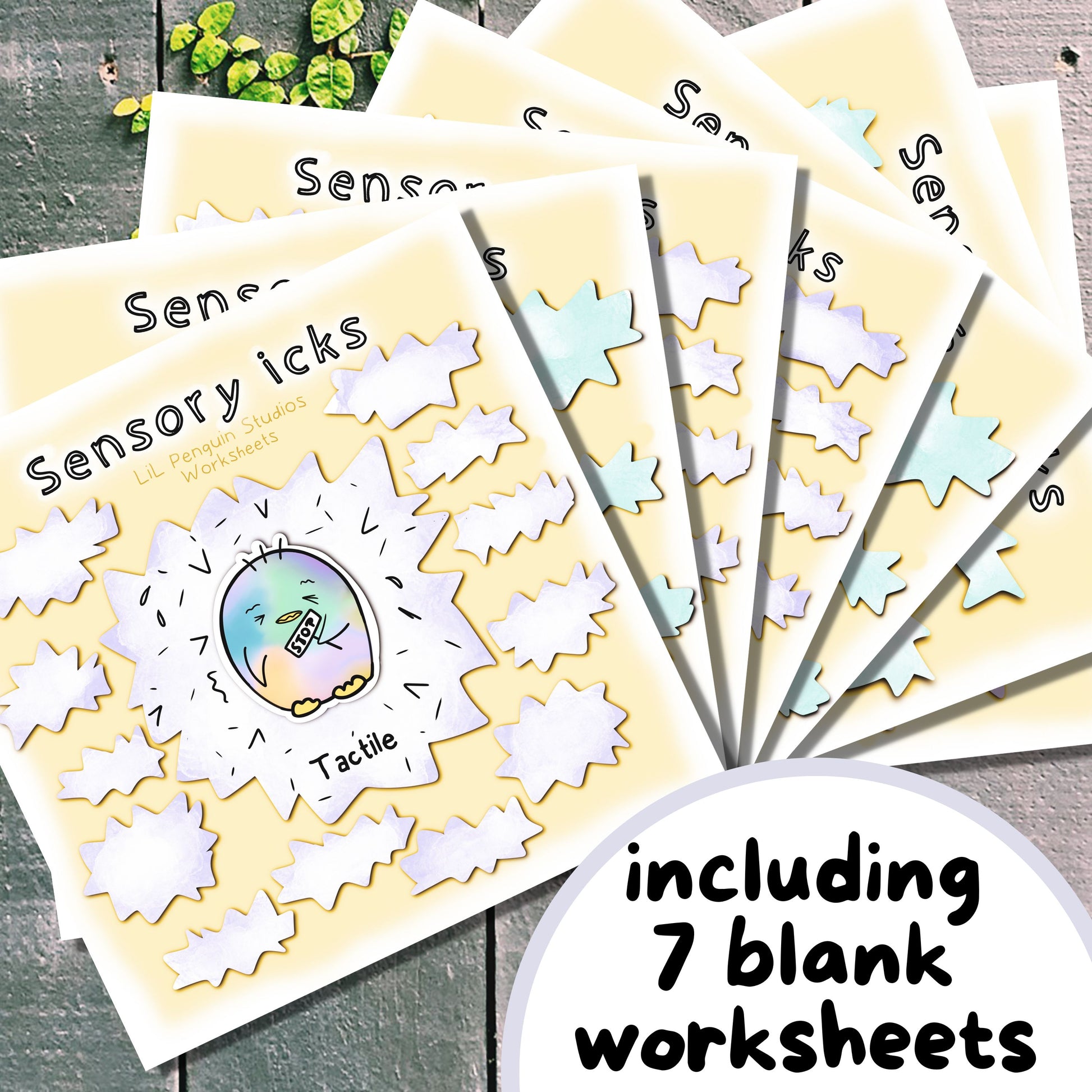 Sensory Icks Bundle with Blank Worksheets - for neurodivergent people, and their families.